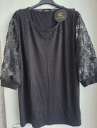 bluzka tunika czarna r. 44 46 tiul i cyrkonie