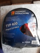 Przewody rozruchowe typ 400, długość 2,5 metra, stan bardzo dobry