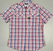 Wr) G-STAR RAW 9234 oryginalna koszula krótki rękaw kratka Roz.XL 