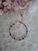 Bransoletka handmade z naturalnych kamieni hematyt noc kairu granat piasek