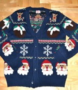 32* George Świąteczny sweter zapinany M