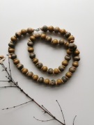 Stary naszyjnik Jablonex koraliki kamienie lawowe