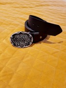 Czarny skórzany pasek The Doors 