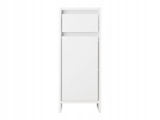Szafka łazienkowa z szufladą Biała wąska słupek 32x80x28 cm Wymienne Panele