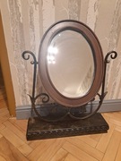 Lustro oprawa drewniana toaletka metaloplastyka