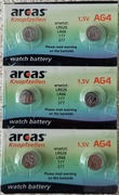Baterie alkaliczne arcas AG4 1,5V 20 mAh 6 sztuk LR626 LR66 177 377 Niemcy