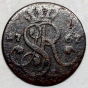 Moneta S.A.P. grosz 1767 ,,G" Polska 