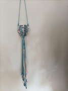 Lampion wiszący w stylu BOHO z frędzlami, szklana kula słoik, makramy 