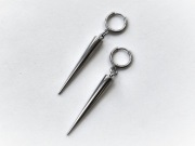 Kolczyki z kolcami ze stal chirurgiczna długie gothic punk cyber goth