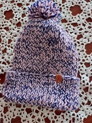 Czapka róż z granatem ciepła 56-59 cm