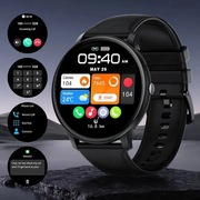 zegarek - smartwatch czarny wodoodporny pełny monitoring zdrowia