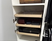 KOMPLEMENT Wysuwana taca, imitacja dębu bejcowanego na biało, 50x58 cm