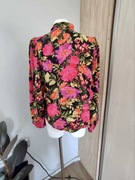 Koszula damska, różowa, wielobarwna, bufiaste rękawy, stylowa, rozmiar M/38