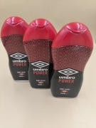 Żel pod prysznic umbro power zestaw 3 sztuk 