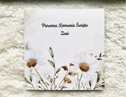 Zaproszenie komunijne kwiaty