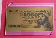 Banknot 2000 ze złota 