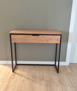 Dębowa konsola toaletka loft z szufladą 