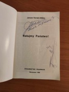 Janusz Korwin Mikke Autograf Podpis plus książka "Ratujmy Państwo"