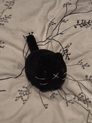 kotek na szydełku pluszak maskotka amigurumi rękodzieło  