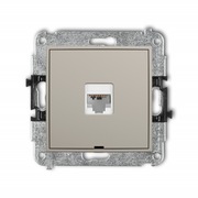 Gniazdo komputerowe pojedyncze 1xRJ45 kat. 6 60MGKBO-3 taupe Karlik Mini