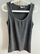 Bluzka damska Tank top na ramiączka grafit srebrna nitka New Look r. 42 XL