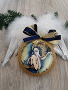 Bombka rękodzieło decoupage medalion