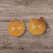 Ręcznie robione podkładki kotki – zestaw 2 sztuki