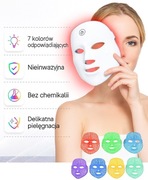 Maska LED do twarzy terapia światłem Lifting i Nawilżenie WYPRZEDAŻ