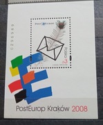 Znaczki polskie Blok 208 Post Europ Kraków 2008 stan** z 2008r