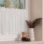 Biała zazdrostka gotowa typu batyst wysokość 60 cm x szerokość 150 cm