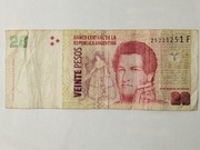 Sprzedam banknot Argentyna 20 pesos 2018r.