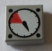 LEGO 3070p07 Płytka jasnoszara 1 x 1 z wskaźnikiem 6575