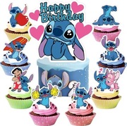 Topper STITCH 13szt. na tort Urodzinowy i Muffinki Stich
