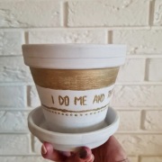 Doniczka terakota ręcznie malowana