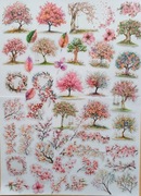 naklejki 50 szt las rośliny wiosna scrapbooking