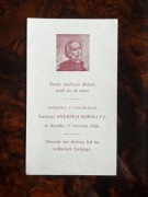 RARYTAS 1938! Relikwia św. Andrzeja Boboli – Pamiątka Kanonizacji Rzym