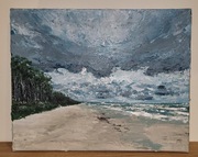 obraz, akryl na płótnie 40x50, morze polskie