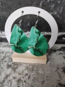 Kolczyki vintage boho zielone nowe 