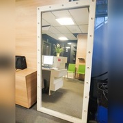 Lustro białe, pikowane 