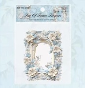 Kwiatowe Ramki papierowe wytłaczane scrapbooking zestaw 10 szt.