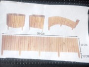 Palisada drewniana rolborder