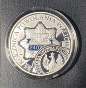10 zł - 85 Lat Policji - 2004r. - srebro zakupione w NBP