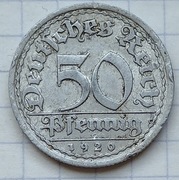 0553 Niemcy Weimar 50 fenigów 1920 J