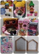 Zestaw LOL OMG 3szt - Queen Bee 40cm , SOWA, TONSEL + PUZZLE + Półki DOMKI