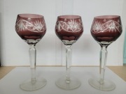 Kryształowe kieliszki remery Huta Szkła Hortensja PRL lata-70