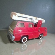 Duży wóz strażacki TONKA metalowy łata 70 XX wieku 