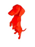 Jamnik Figurka Pies dekoracja Low Poly 30 cm wysoka Prezent Urodziny Gadżet