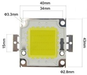 20W LED Chip MODUŁ COB Biały Mocna