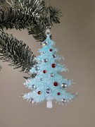 Ręcznie wykonana ozdoba choinkowa – choinka, gotowy prezent świąteczny