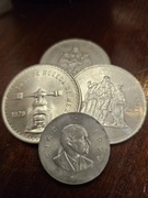 Srebrne stare monety Meksyk Francja Irlandia